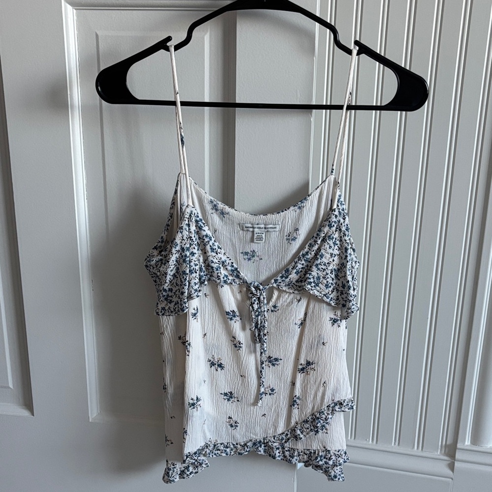 American Eagle Outfitters Blue Floral Camisole Women’s Size Small